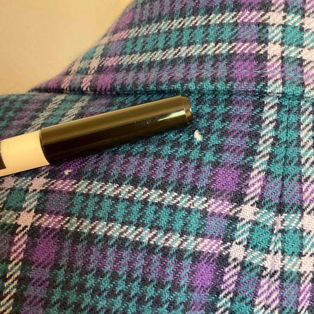 Vintage Pendleton Wool Plaid Blazer USA Made Size 6 Teal Purple - Picture 10 of 10